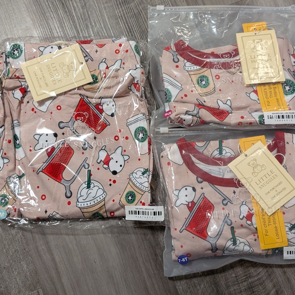 Pink Holiday Dog & Hot Cocoa Kids Pajamas